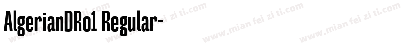AlgerianDRo1 Regular字体转换